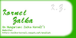kornel zalka business card